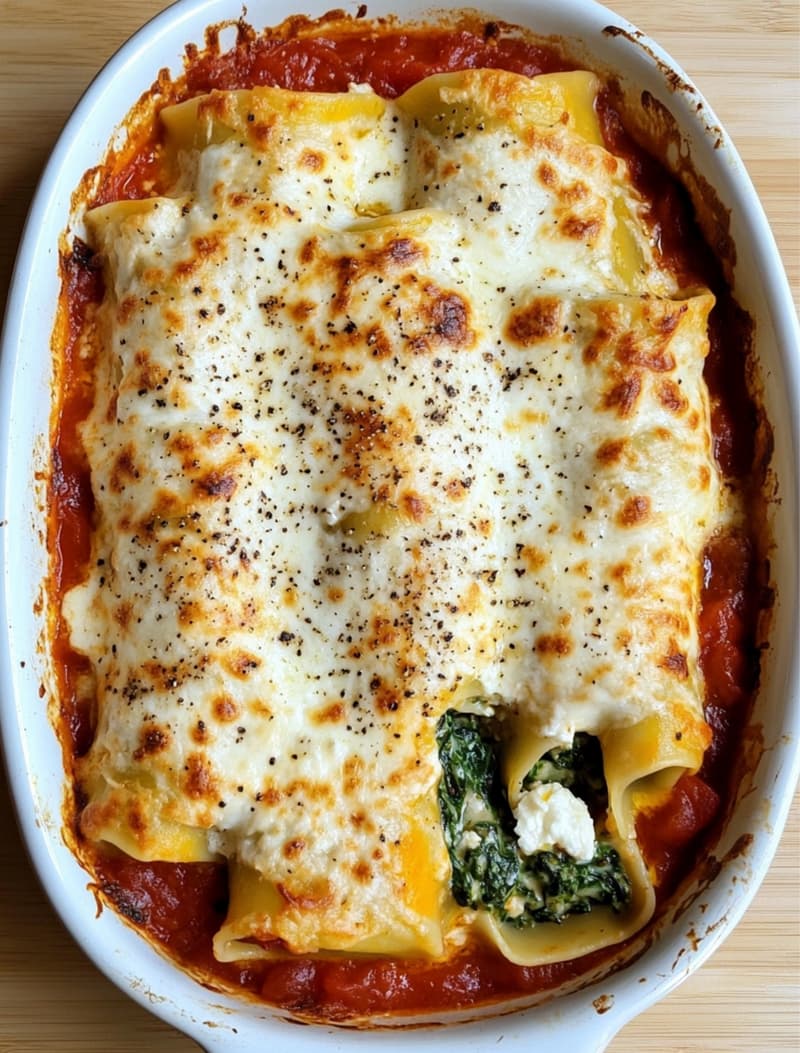Stuffed Spinach & Feta Tubes