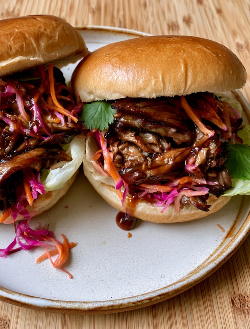 Char Siu Pork Buns with Quick Pickled Slaw
