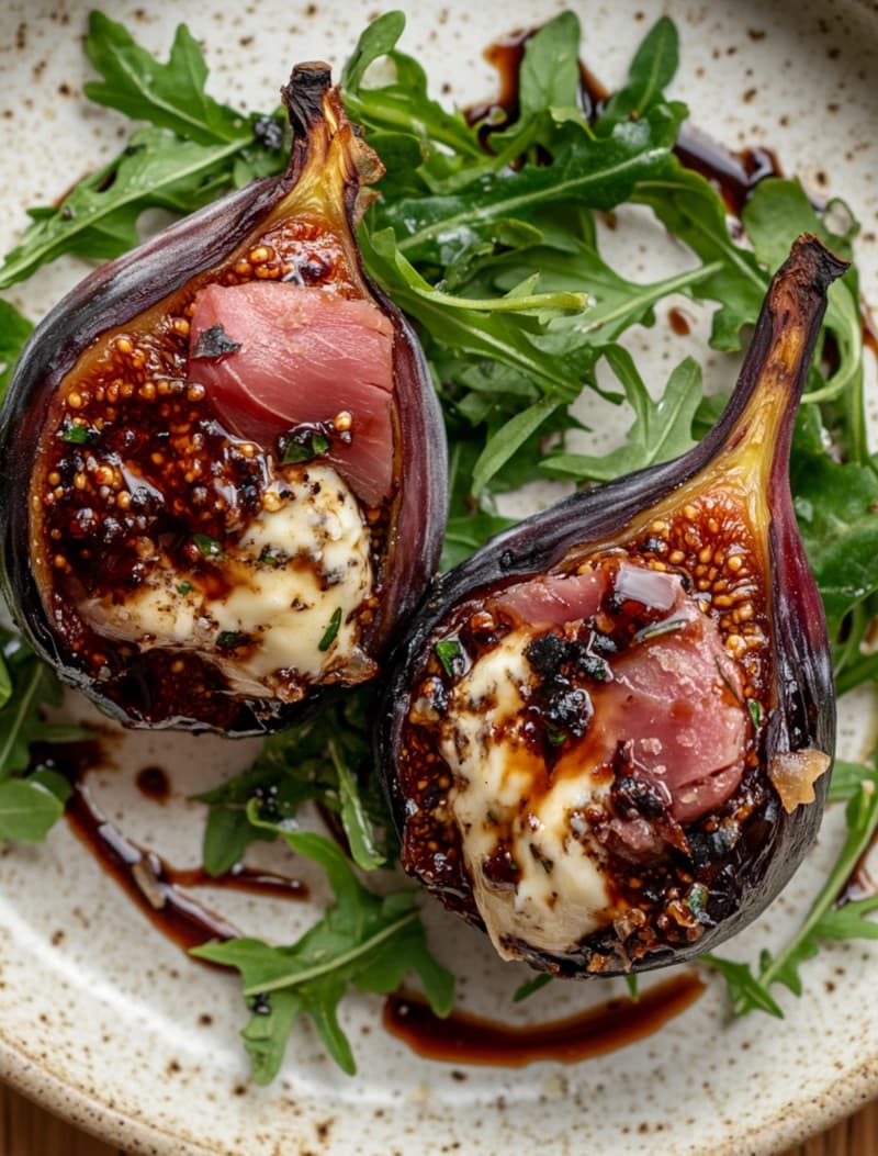 Air-Fried Figs with Gorgonzola & Parma Wraps