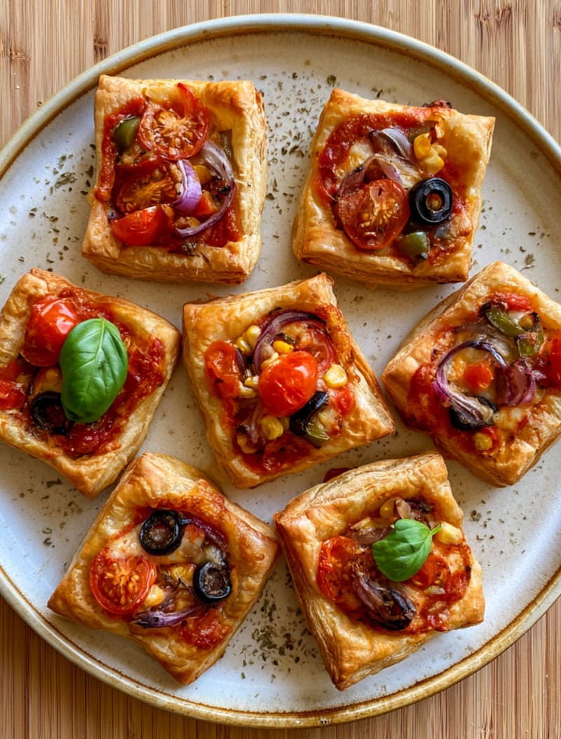 Puff Pastry Veggie Squares