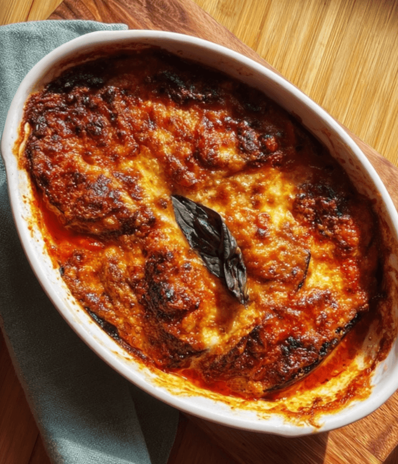 Aubergine and Tomato Bake (Parmigiana di Melanzane)