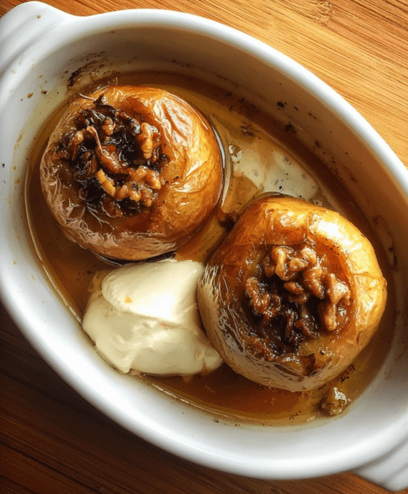 Baked Apples with Walnuts, Raisins and Honey