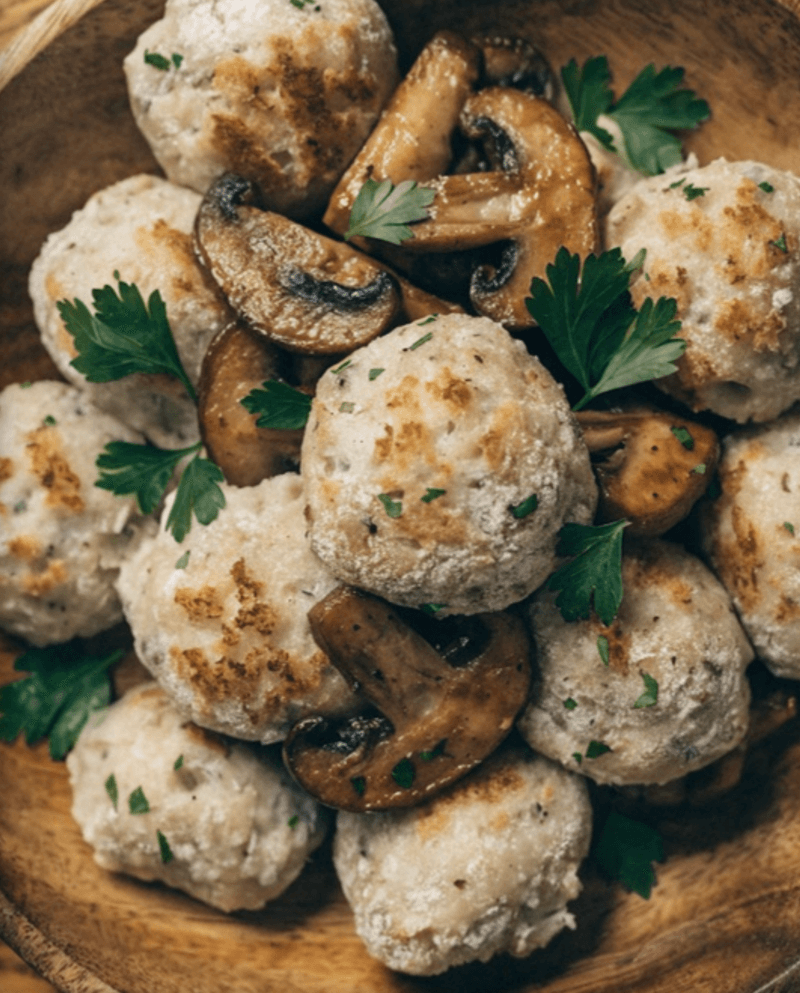 Bread Dumplings with Mushrooms (Canederli ai Funghi)