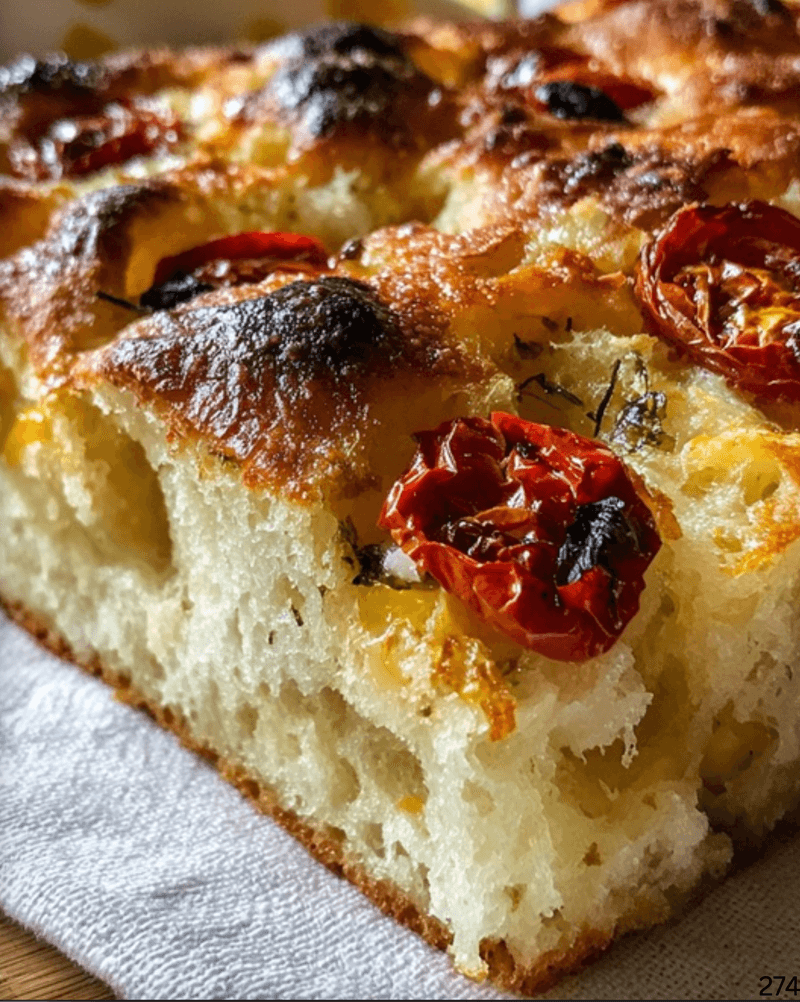 Focaccia Bread from Puglia (Focaccia Pugliese)