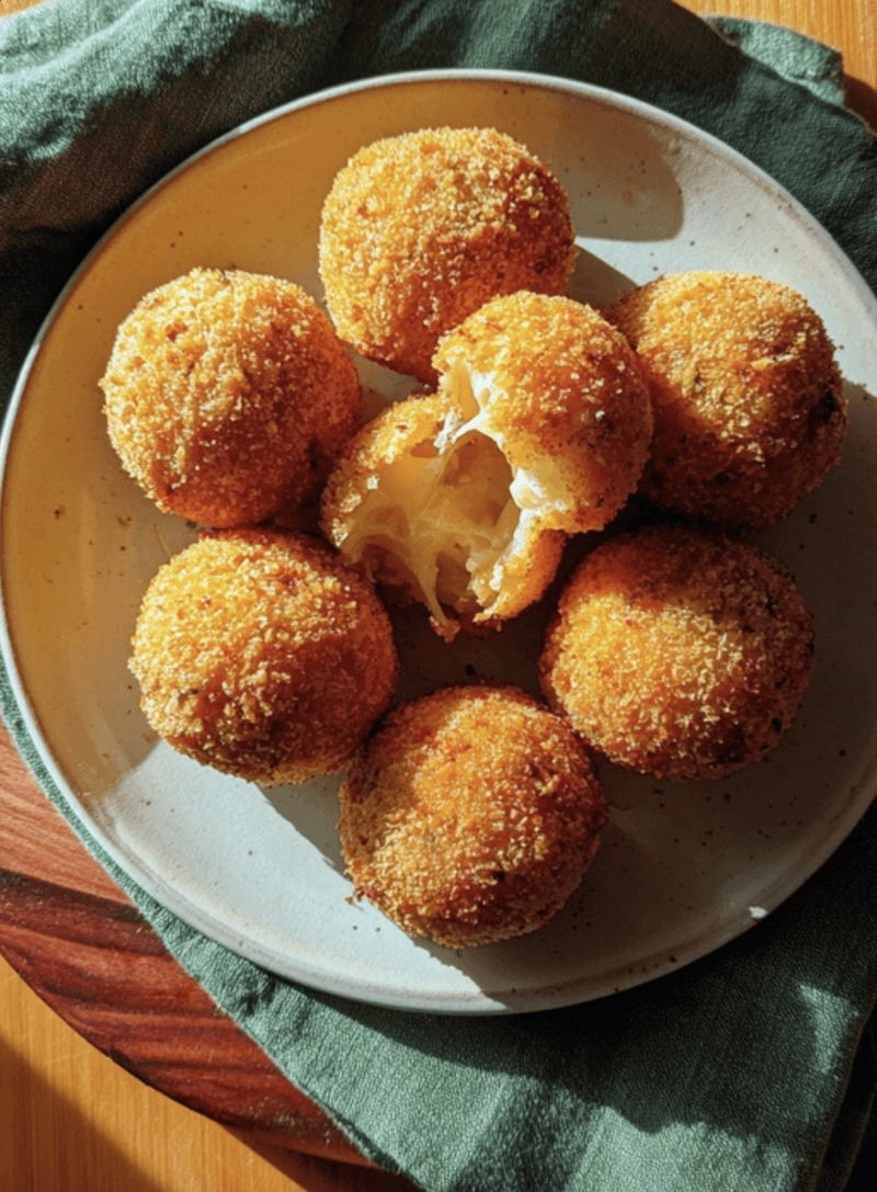 Fried Rice Balls with Cheese (Arancini di Riso con Formaggio)