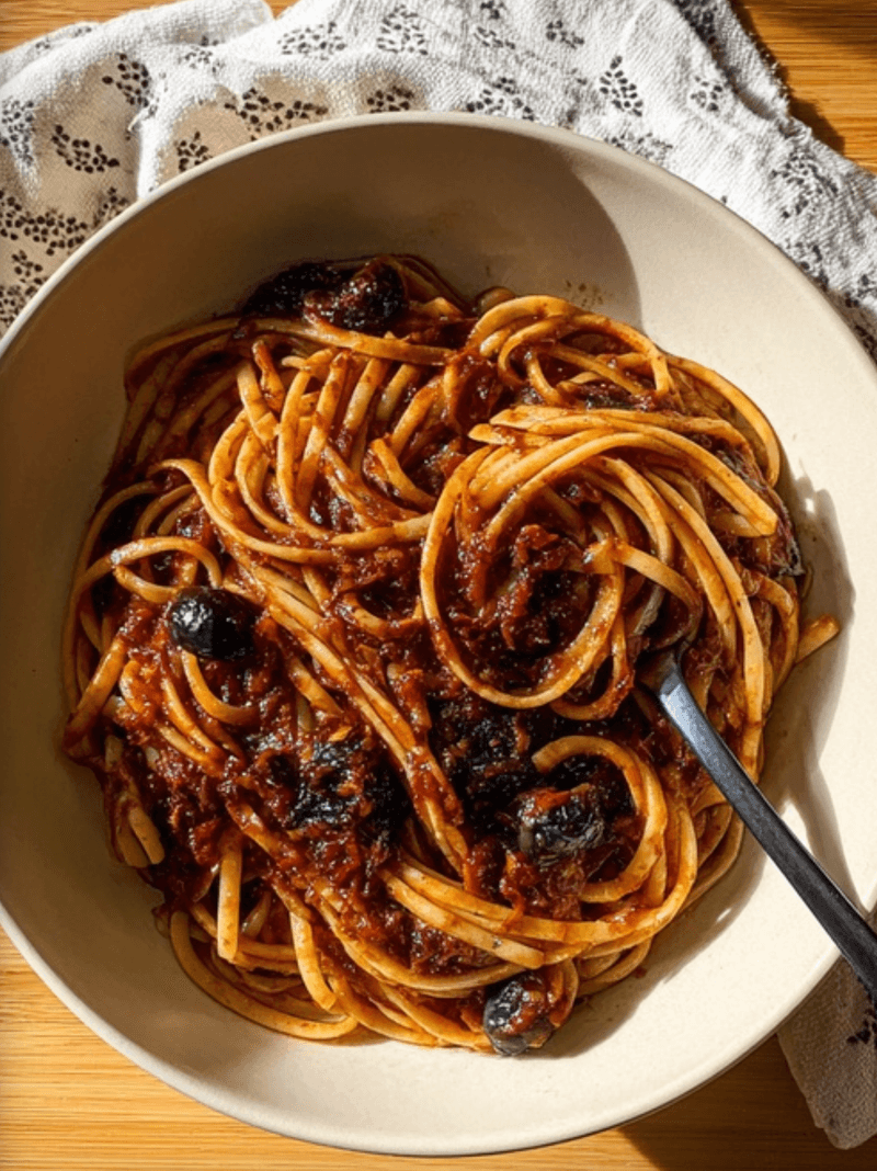 Lady of the Night Pasta (Linguine alla Puttanesca)