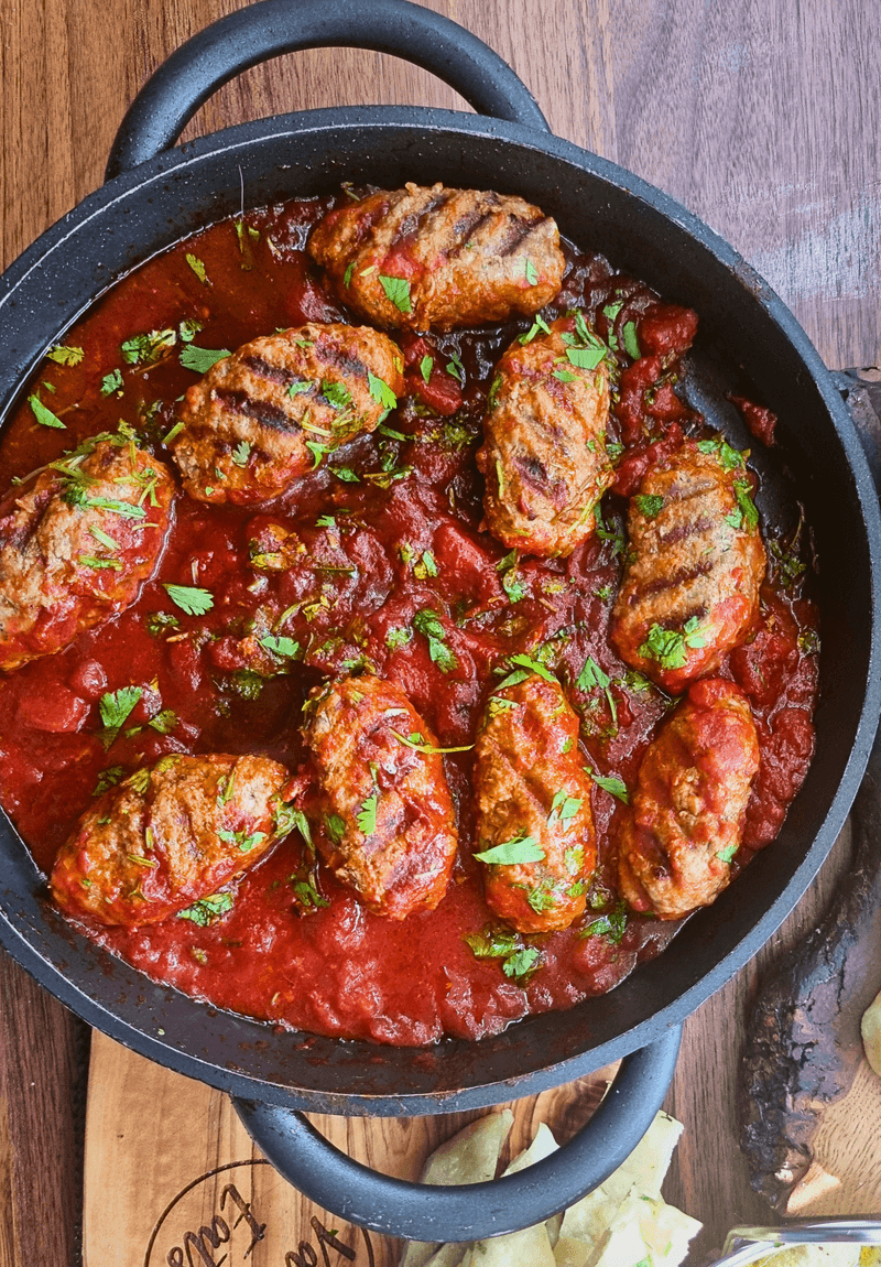 Moroccan Lamb Koftas in a Spicy Tomato Sauce