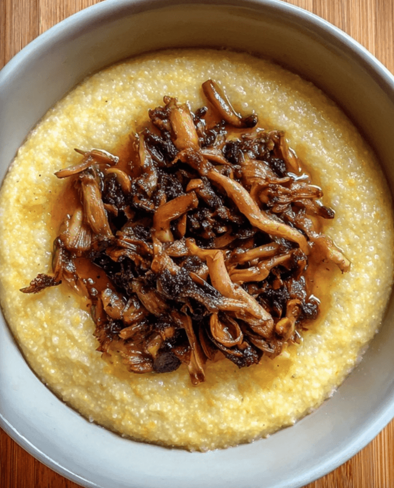 Mushrooms on Polenta (Funghi su Polenta)
