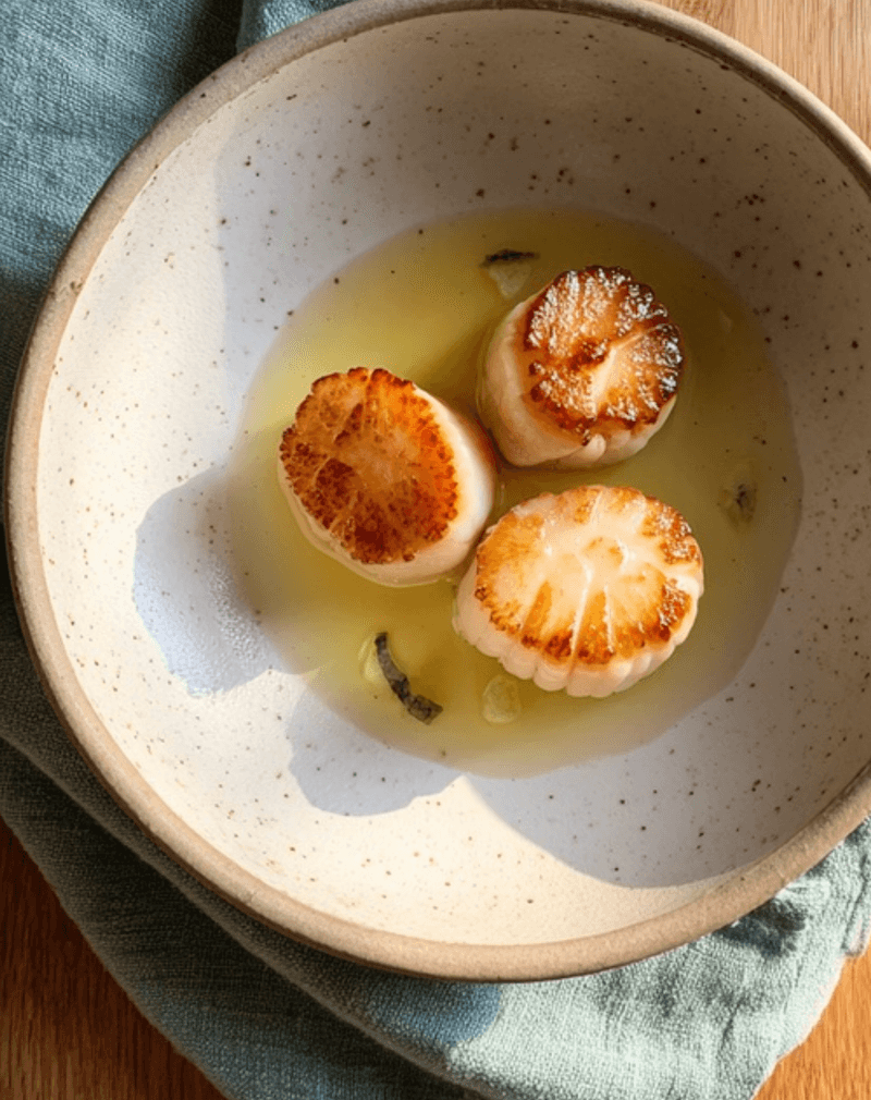 Scallops in White Wine (Capesante al Vino Bianco)