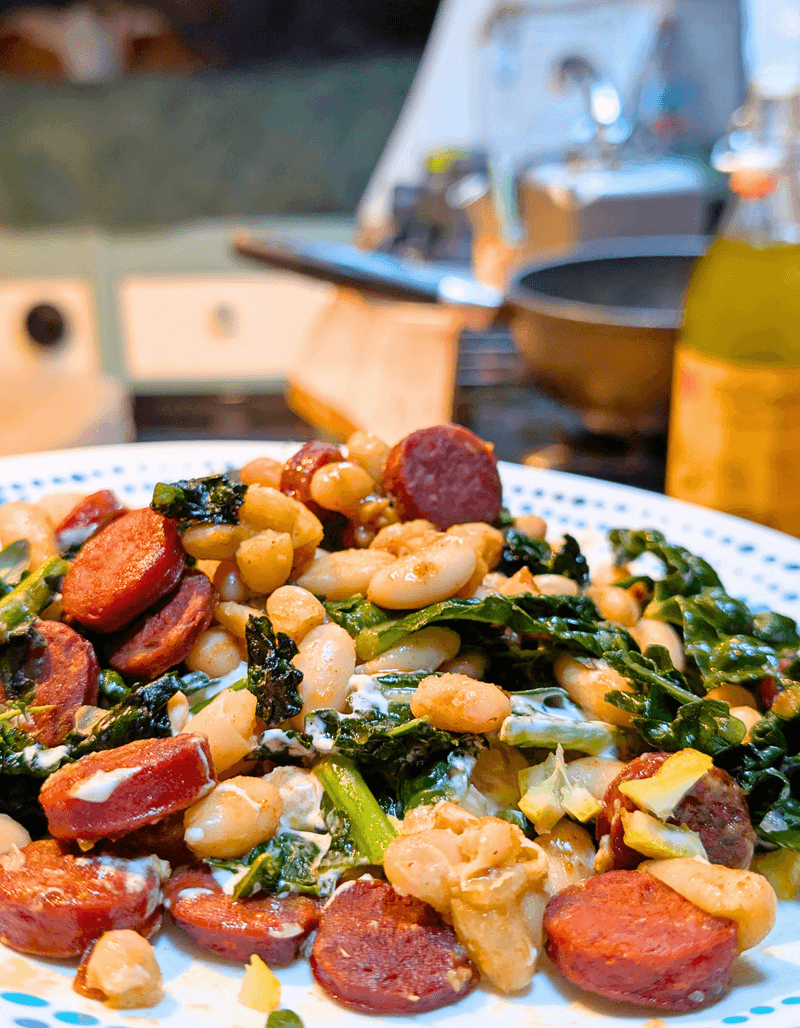 Smoky Cavolo Nero with Chorizo & Preserved Lemon