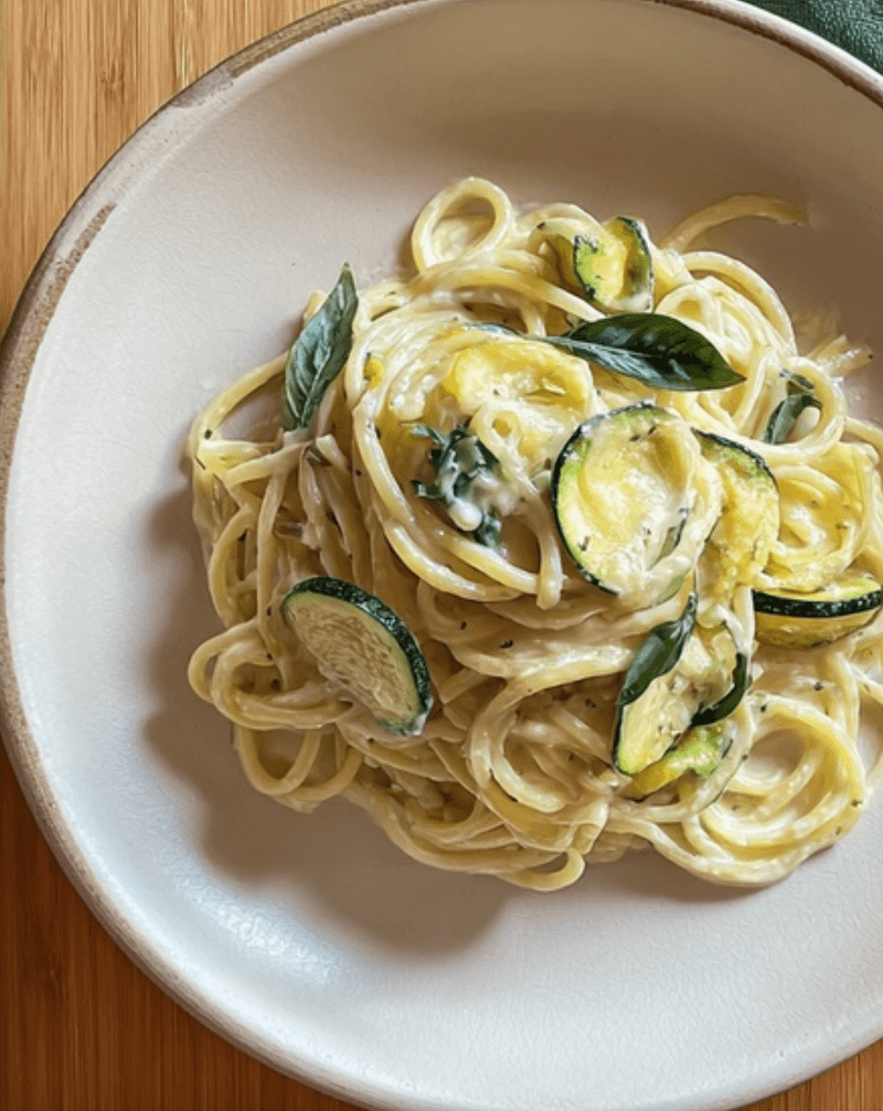 Spaghetti with Courgettes & Provolone Cheese (Spaghetti alla Nerano)