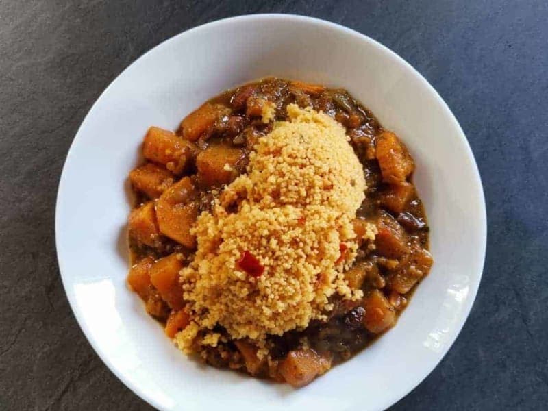 Sweet potato and butternut squash tagine