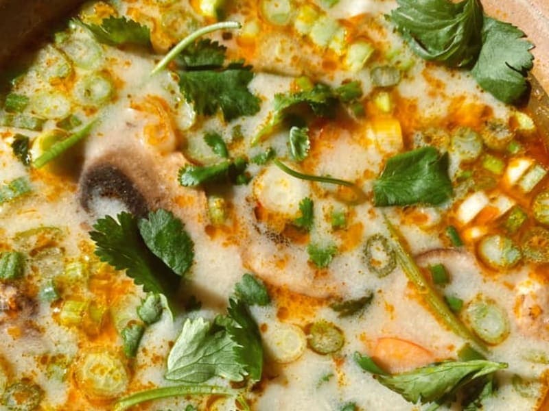 Tom Kha Soup with Shrimp