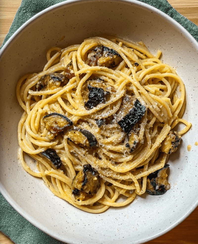 Vegetarian Courgette Carbonara (Carbonara Estiva)