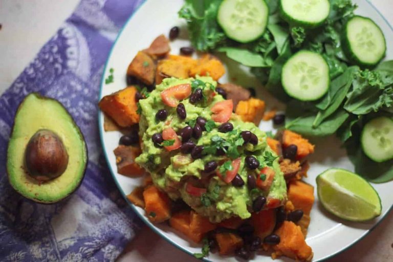 Guacamole loaded Sweet Potatoes