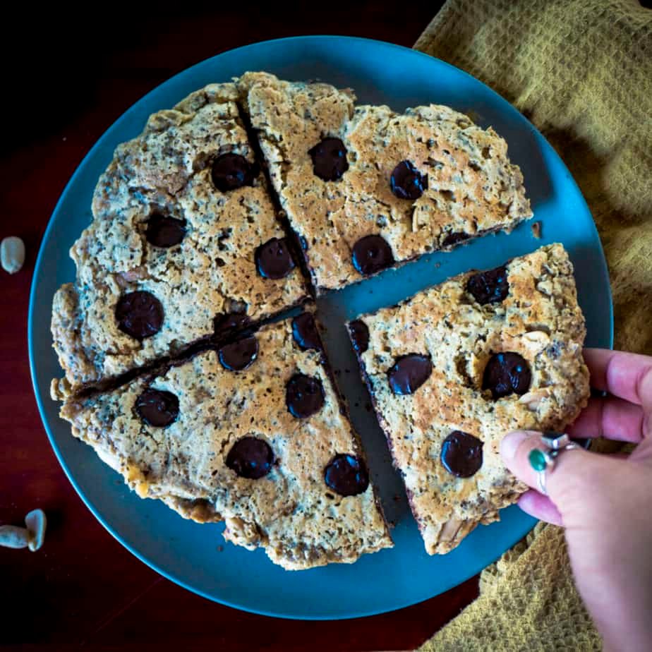 Campervan Recipe Giant vegan frying pan cookie Vanlife Eats