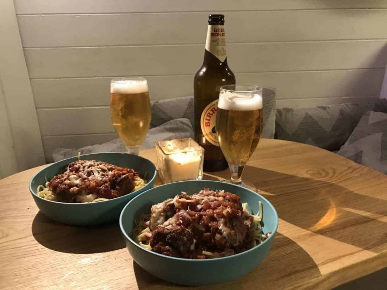 Spaghetti and homemade meatballs