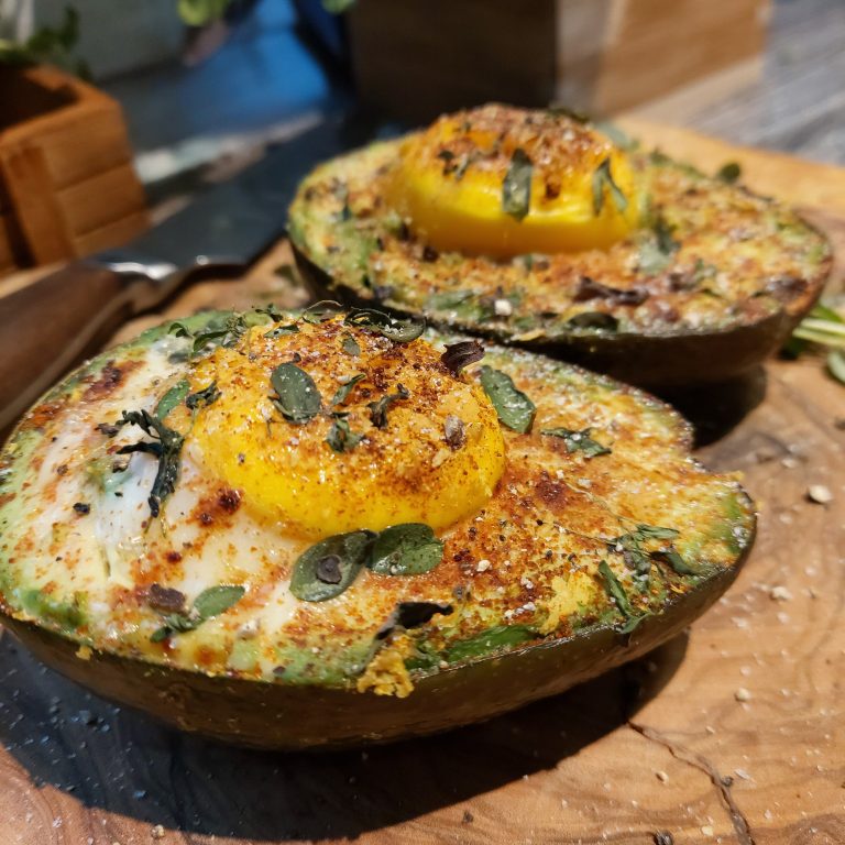 Firey Avocado Eggs