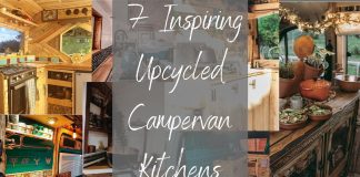 Upcycled campervan kitchen