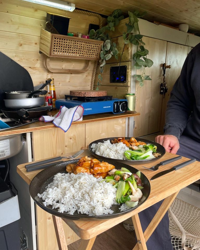 Sticky chinese chicken with sesame pak choi