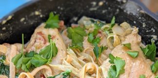 campervan recipe creamy chicken pasta