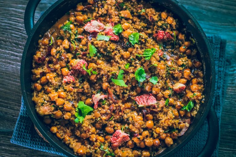 Vegan Feta & Fig Bulgur Wheat Salad