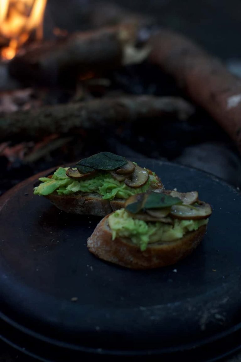 Avocado Mushroom Crostini