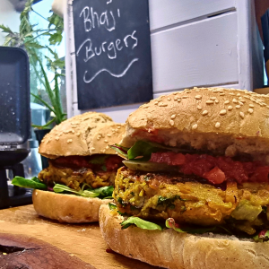 vegan bhaji burger recipe