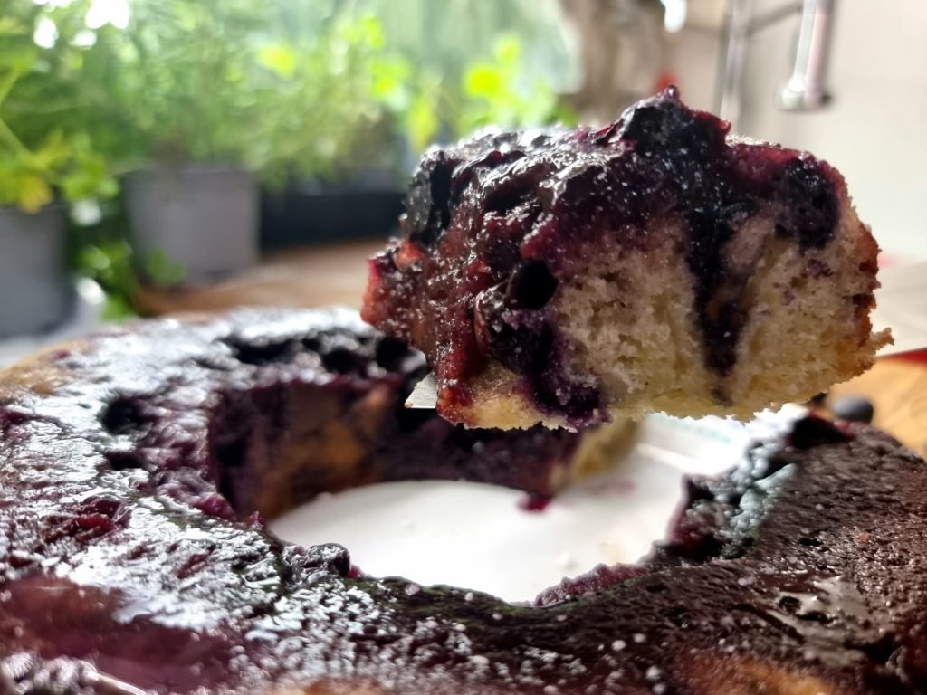 Omnia Blueberry upside down cake