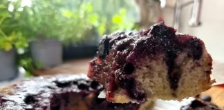 Omnia Blueberry upside down cake