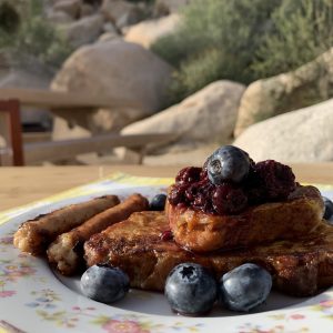 French toast with berry compote