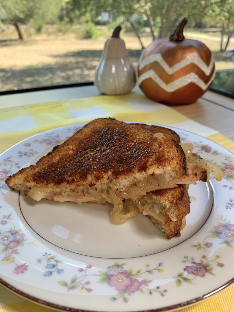 French Onion and Apple Grilled Cheese