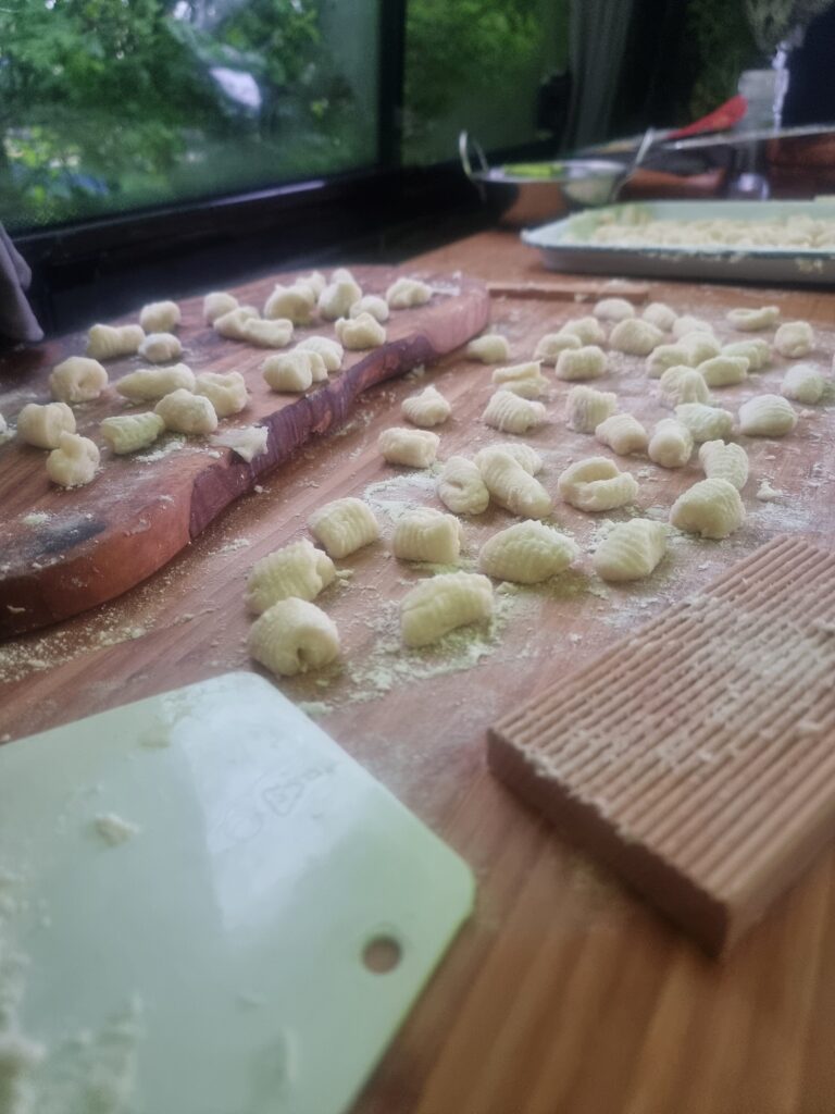 Potato Gnocchi rolling