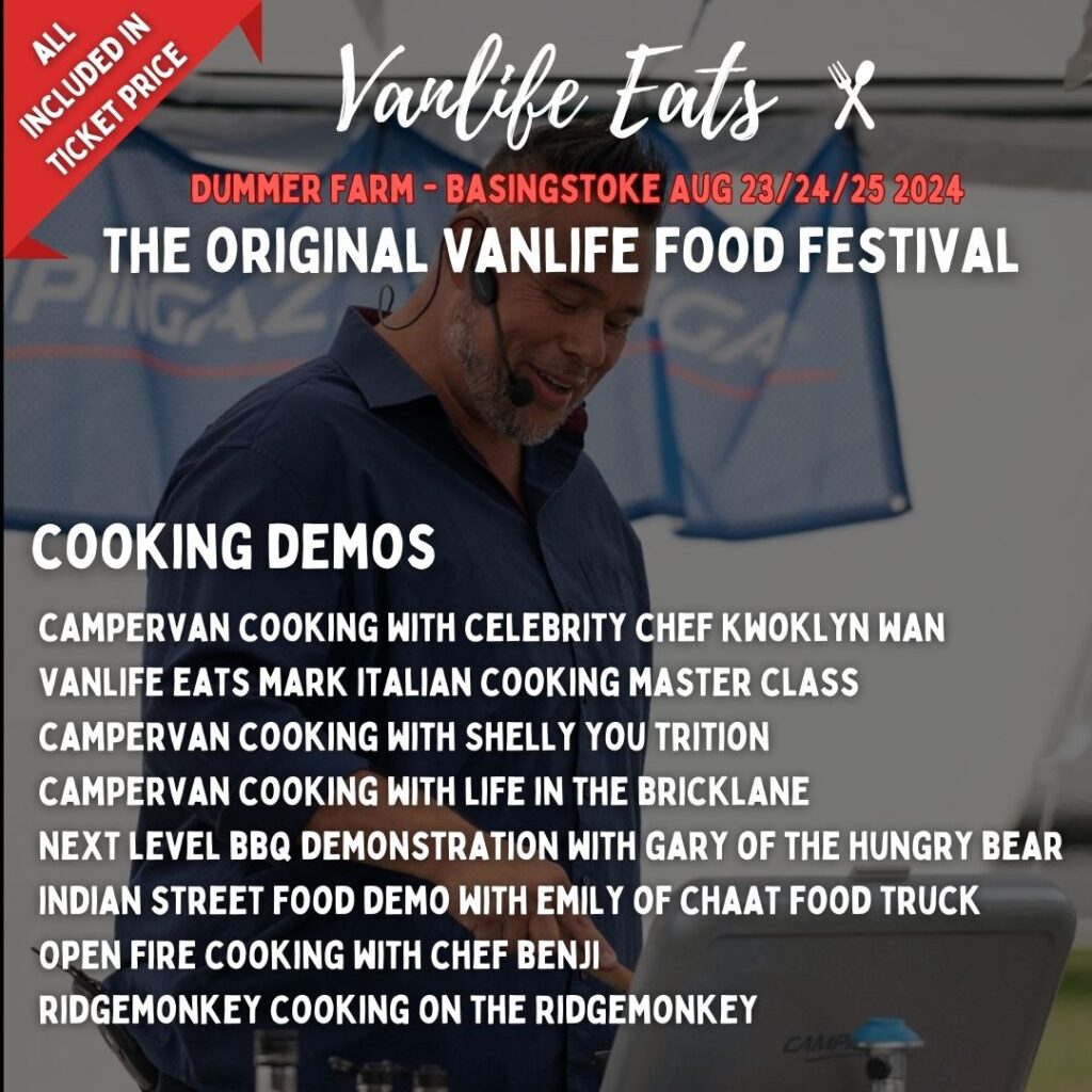 vanlife eats festival cooking