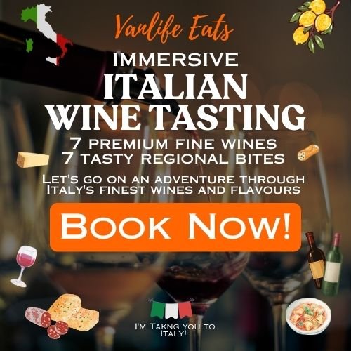 vanlife eats wine tasting